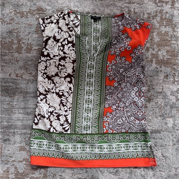 Talbots Multicolor Patterned Top - Picture 1 of 9